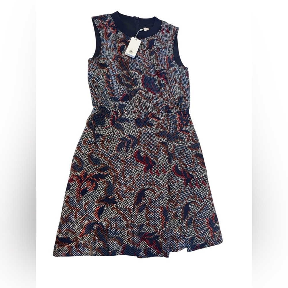 Tory Burch navy Dahlia Patterned Mini Dress